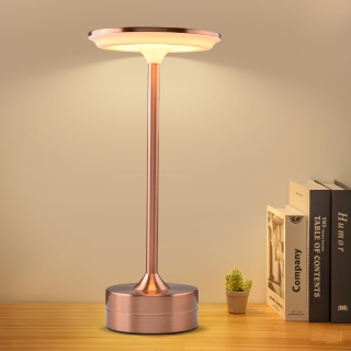 Lampe de Table Rechargeable Sans Fil Bronze Avec Tactile – Style Rétro et Moderne 