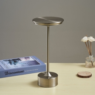 Lampe de Table Rechargeable Sans Fil Silver Avec Tactile – Style Rétro et Moderne 