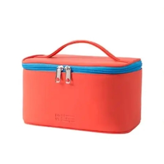 Trousse de Maquillage Imperméable Portable 22 x 14 x 12 cm-Rouge
