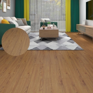 Pack de 36 Plaques PVC Autocollantes Pour Sol – Effet Bois Marron  – 91,44 × 15,24 cm – Modèle HM3018 – 5,03 m²