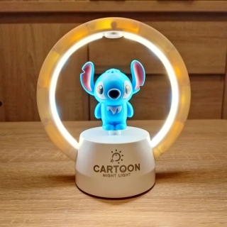 Veilleuse de Chevet Dessin Animé Stitch Rechargeable Pour Enfants En Blanc