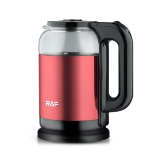 RAF Bouilloire Électrique en Verre 2L – 1500W – Rouge