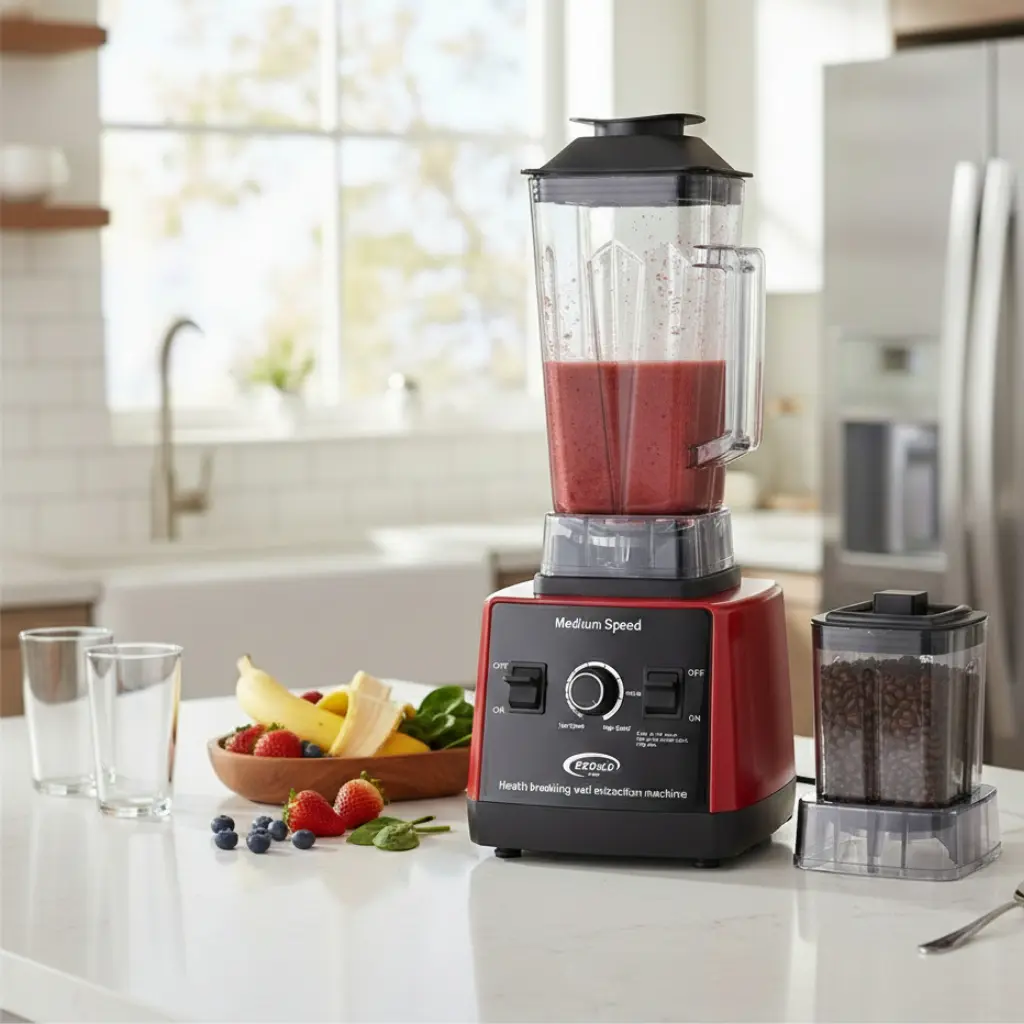 PROVA Blender 2 en 1 Avec Grinder 500W – 2,5 L – Rouge