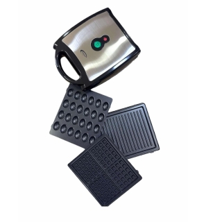 PROVA Appareil de Cuisson Grand Modèle 3 en 1 Panini & Zouza &Gaufre 1400W 