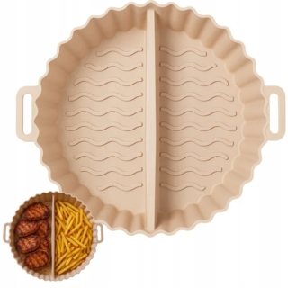 Moule en Silicone Rond Réutilisable Pour Air Fryer 16 x 5 cm