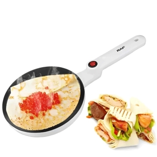 RAF Crêpière Électrique Antiadhésif en Blanc - 600W - Ø 20 cm