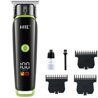 HTC AT-569 Tondeuse Professionnelle Rechargeable  – Turbo, Écran LED