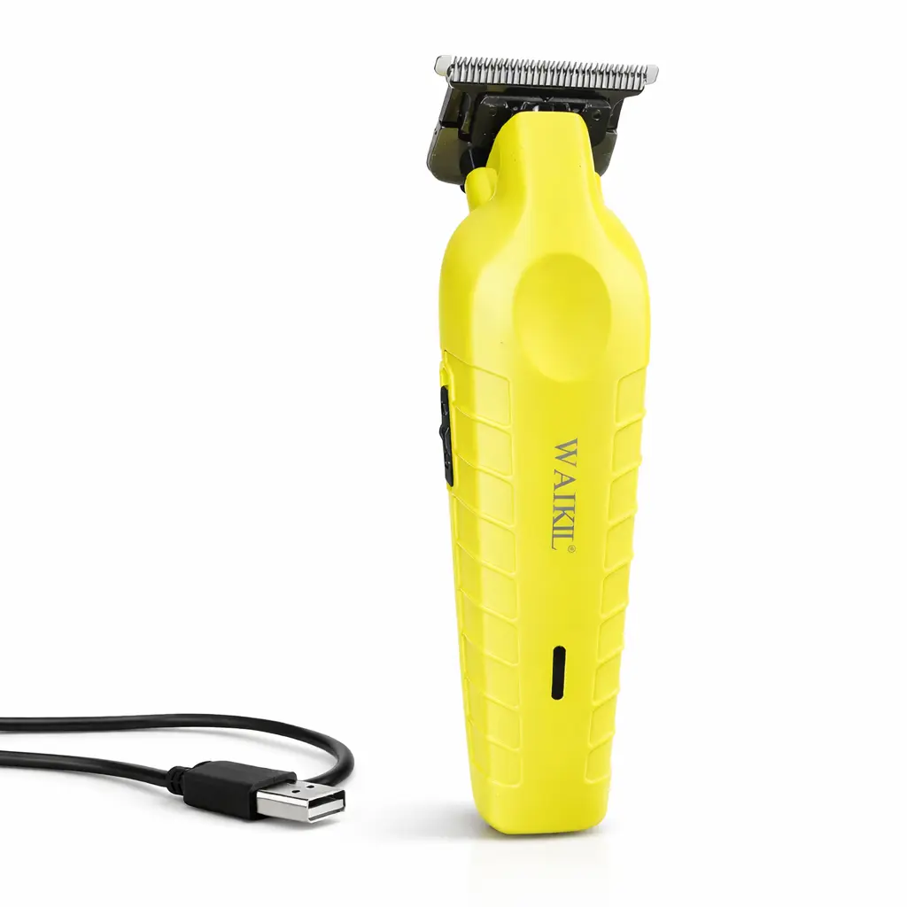 WAIKIL WL-1782 – Tondeuse Barber Professionnelle Sans Fil – 1200mAh Li-ion - Jaune