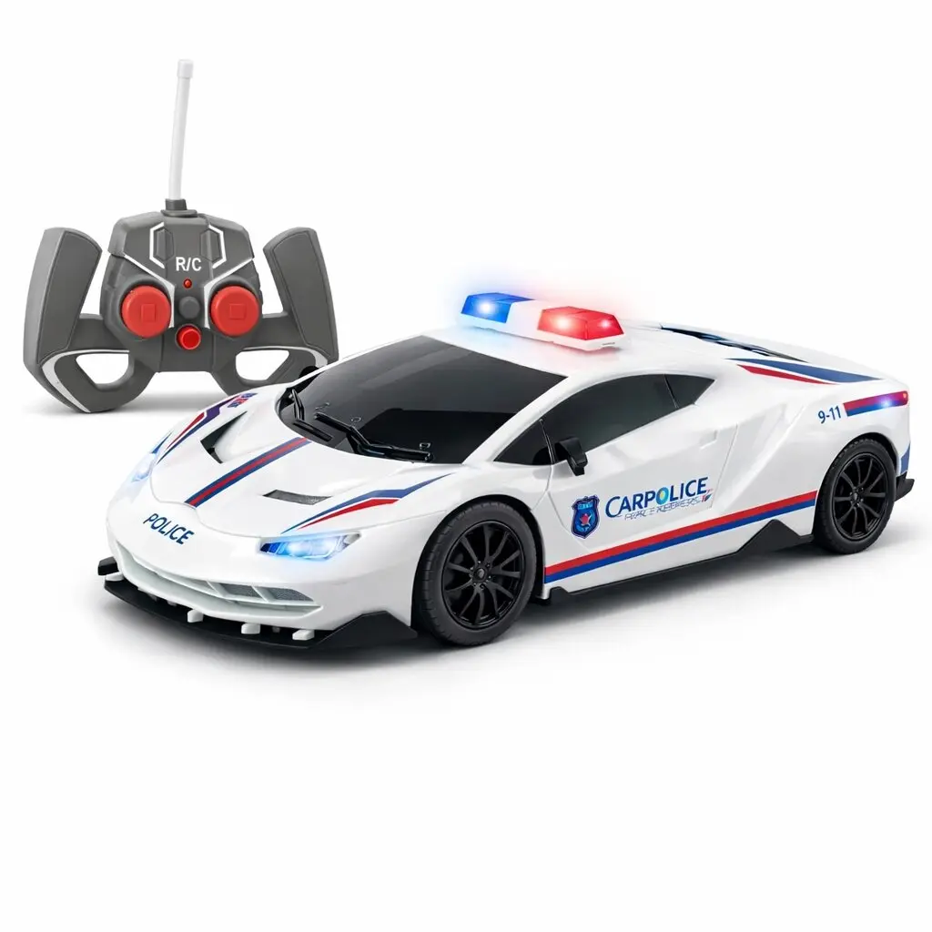 Voiture de Police Télécommandée RC 1:16 – Peace Keepers YU TAI – Rechargeable - 6 ans +