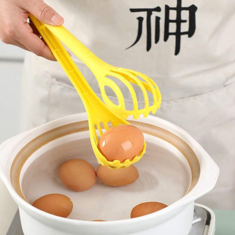 fouet à main et pince de cuisine 2 en 1 -Jaune