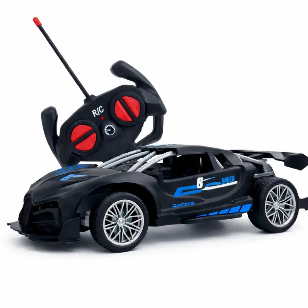 Voiture de Course Télécommandée RC Haute Vitesse Rechargeable – Enfant 6+ - Bleu