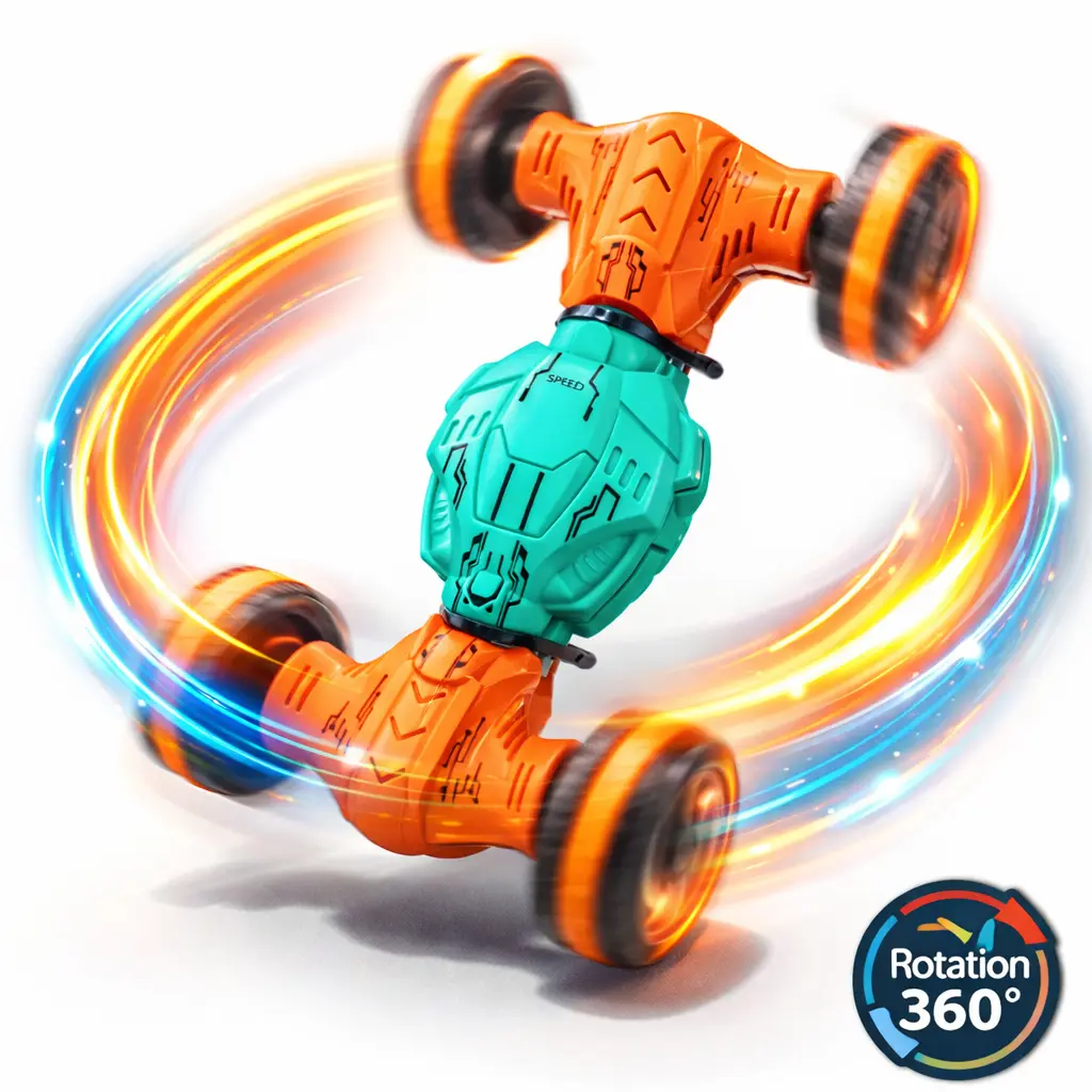 Voiture Télécommandée Stunt Car 360° – Cascade & Double Face - Bleu