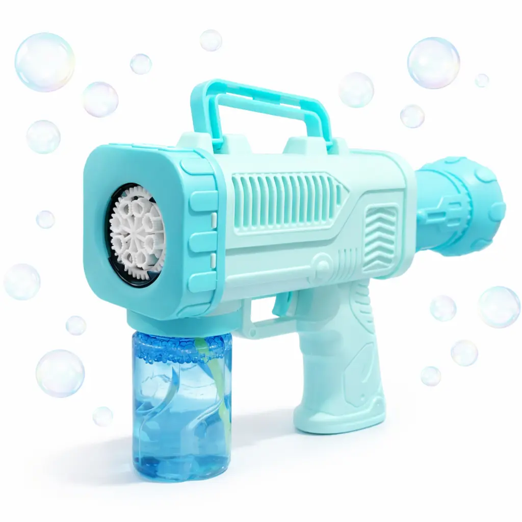 Pistolet à Bulles Avec Réservoir De Savon Pour Enfant 3 ans+ – Bleu Ciel
