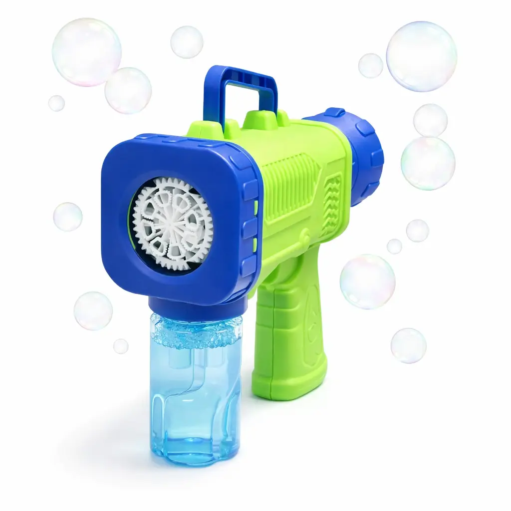 Pistolet à Bulles Avec Réservoir De Savon Pour Enfant 3 ans+ – Vert&Bleu