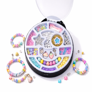 Jewelry Studio Beads & Charms Set – Coffret Création Bracelets et Colliers Enfant