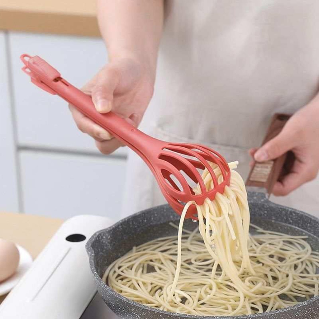 Fouet à main et Pince de cuisine 2 en 1-Orange