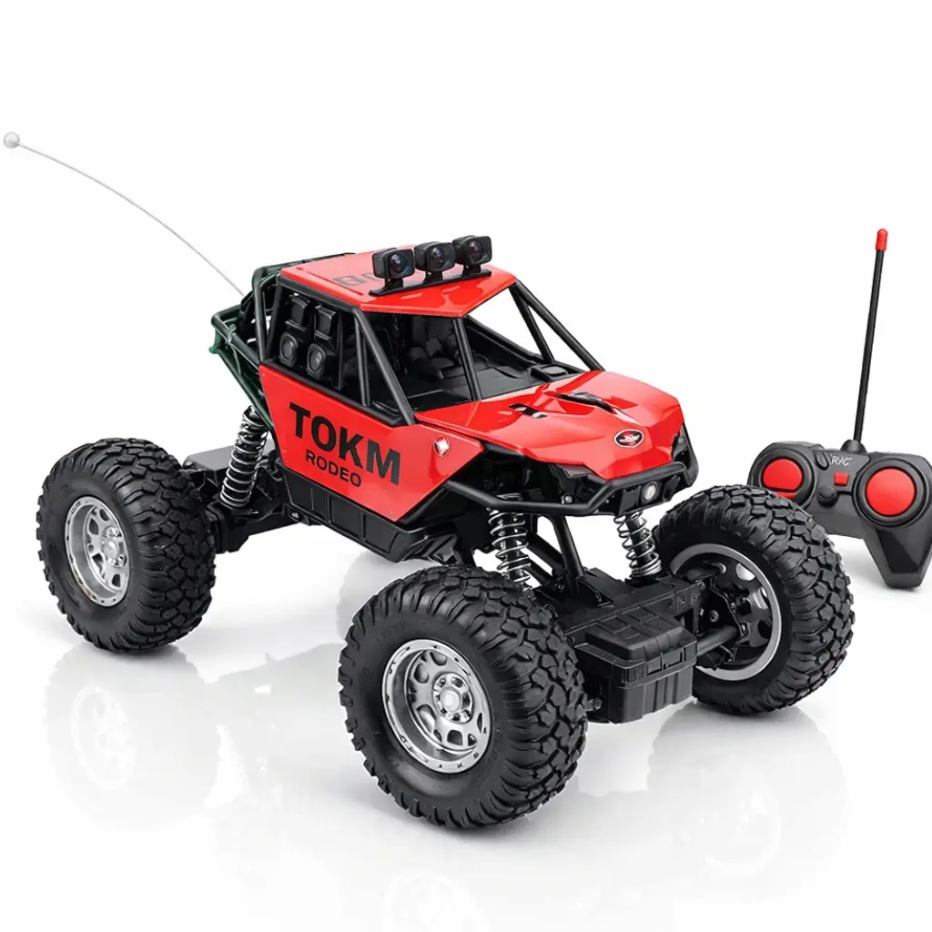 Voiture RC Tout-Terrain 1:18 Powerful-Car – Rechargeable Haute Vitesse (6+) Rouge