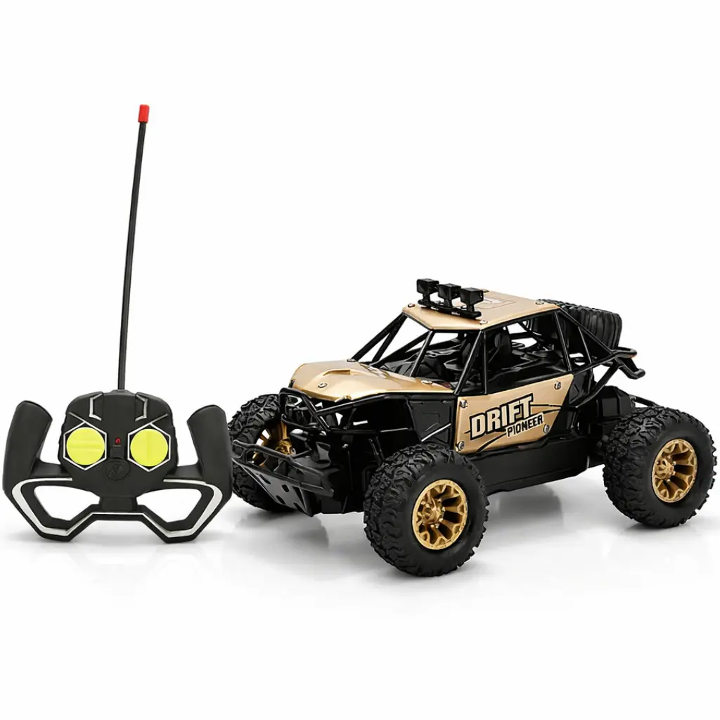 Voiture Télécommandée RC Drift Pioneer – Buggy Tout-Terrain Rechargeable – 4 Canaux - Gold
