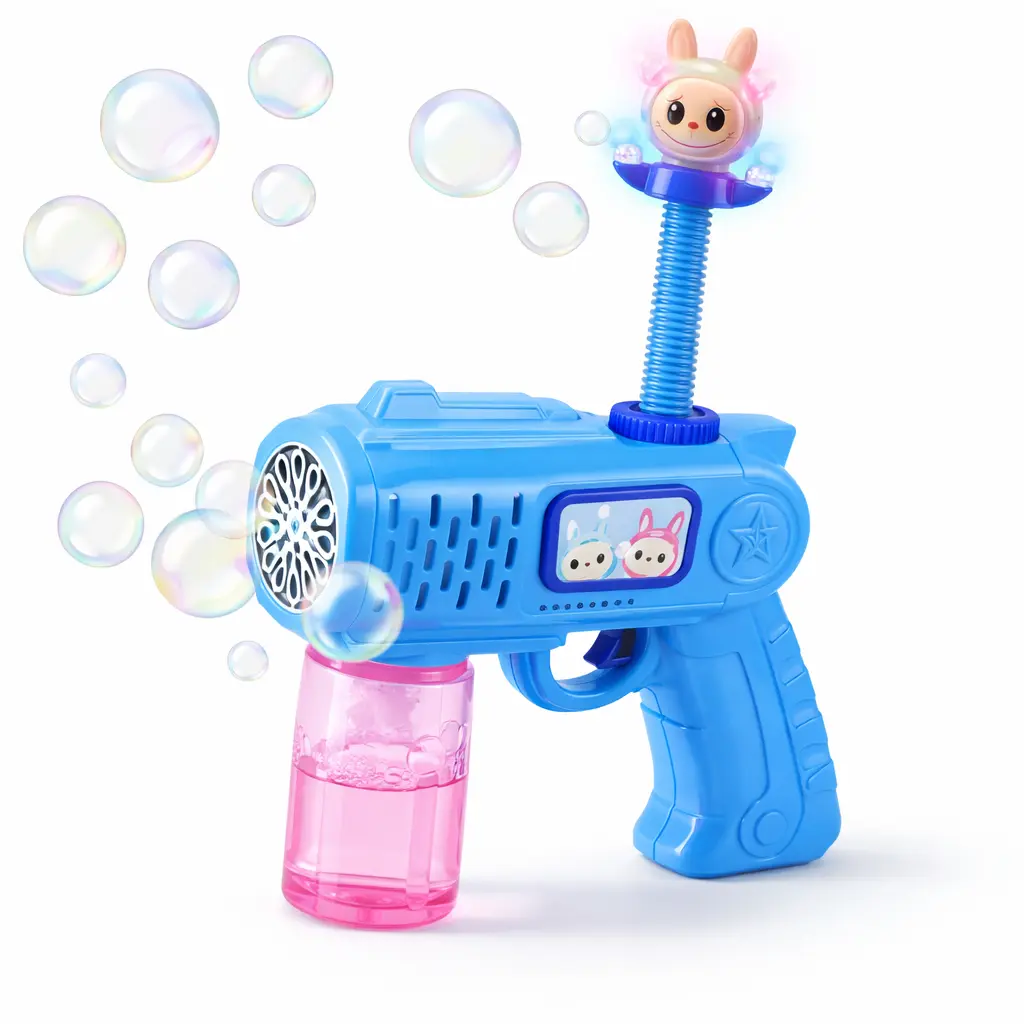 Pistolet à Bulles Automatique Pour Enfants – Motif Labubu Avec Réservoir - Bleu