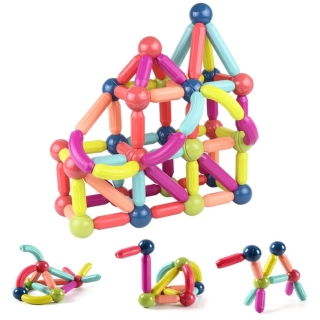 Jeu de Construction Magnétique – Magnetic Sticks 36 Pièces | Jouet Éducatif STEM