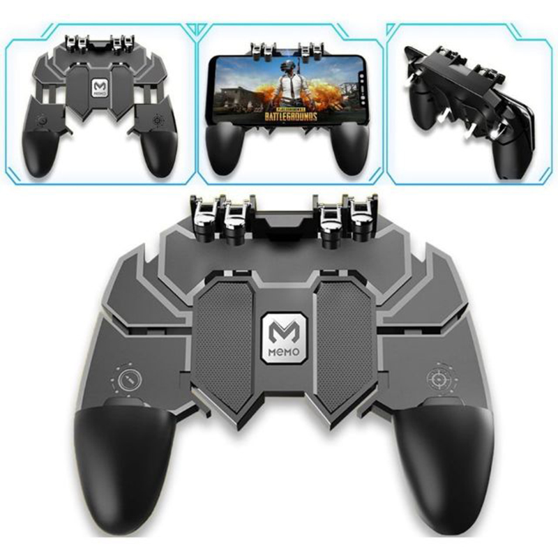 Memo manette de jeu pour téléphone portable avec support réglable et 4 déclencheurs 