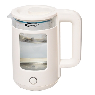 Florence Bouilloire Électrique en Verre 2L – 2000W – Blanc | Modèle HK414