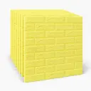 Pack de 10 Panneaux Muraux Adhésifs Anti-Humidité 3D - 77 * 70-Jaune