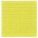 Panneau Mural Adhésif Jaune - Anti-Humidité 3D - 77 * 70 cm