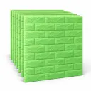 Pack de 10 Panneaux Muraux Adhésifs Anti-Humidité 3D - 77 * 70- Vert