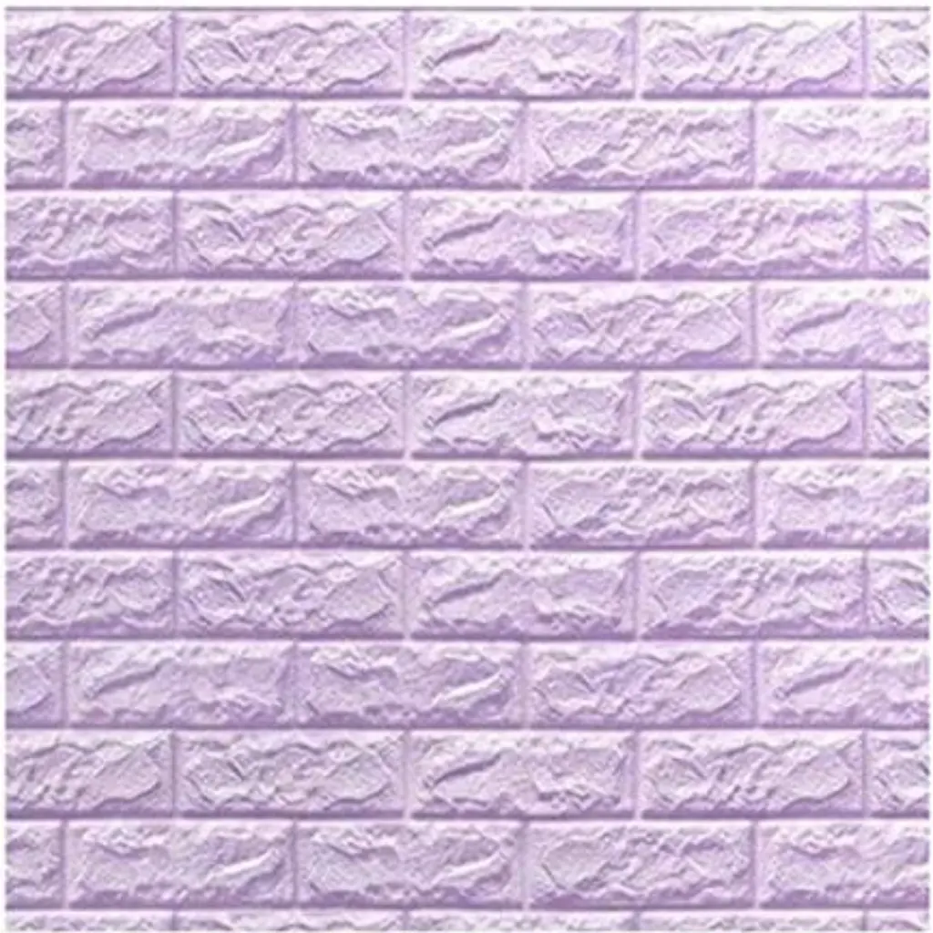 Panneau Mural Adhésif Violet - Anti-Humidité 3D - 77 * 70 cm