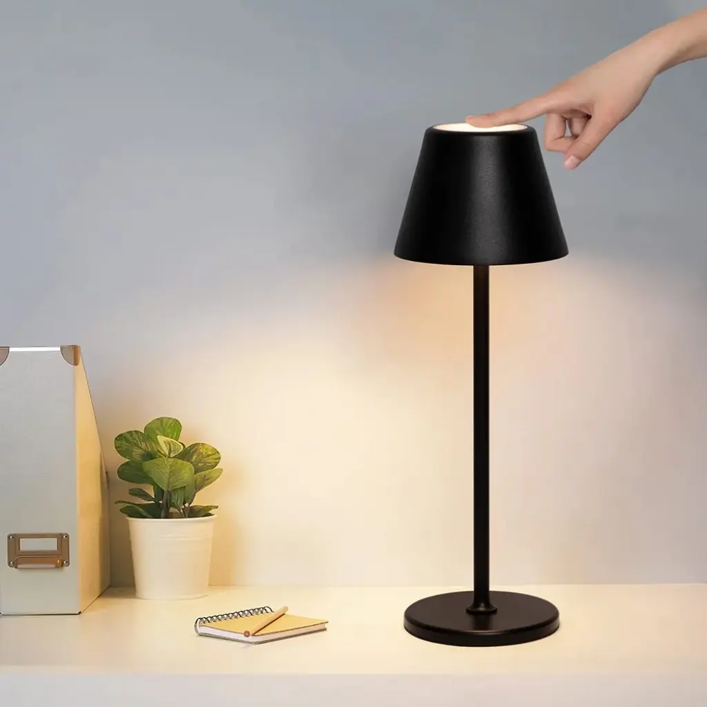 Lampe de Table Portable Sans Fil Rechargeable – Tactile LED 3 Modes
