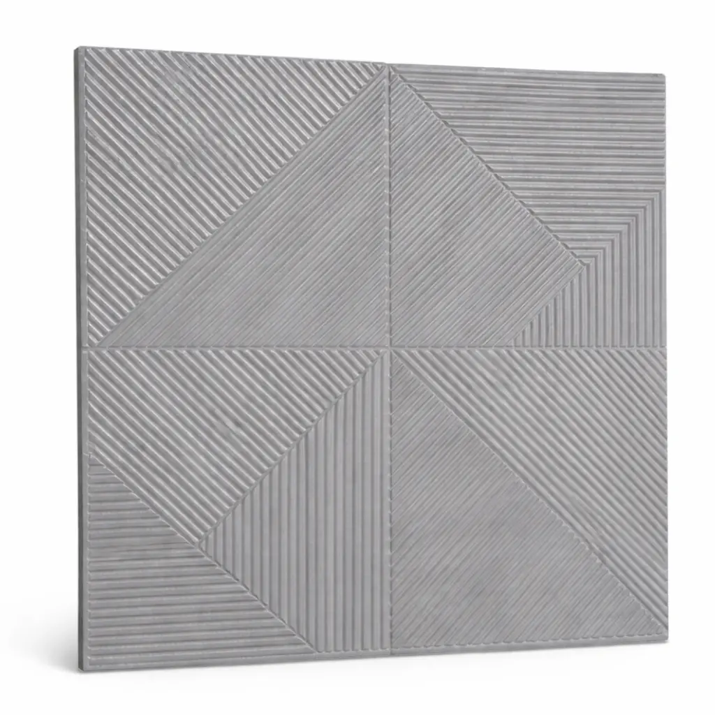 Panneau Mural 3D Adhésif Gris – Motif Géométrique 70 × 70 cm