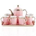Sevice café au lait 8 pieces -Rose