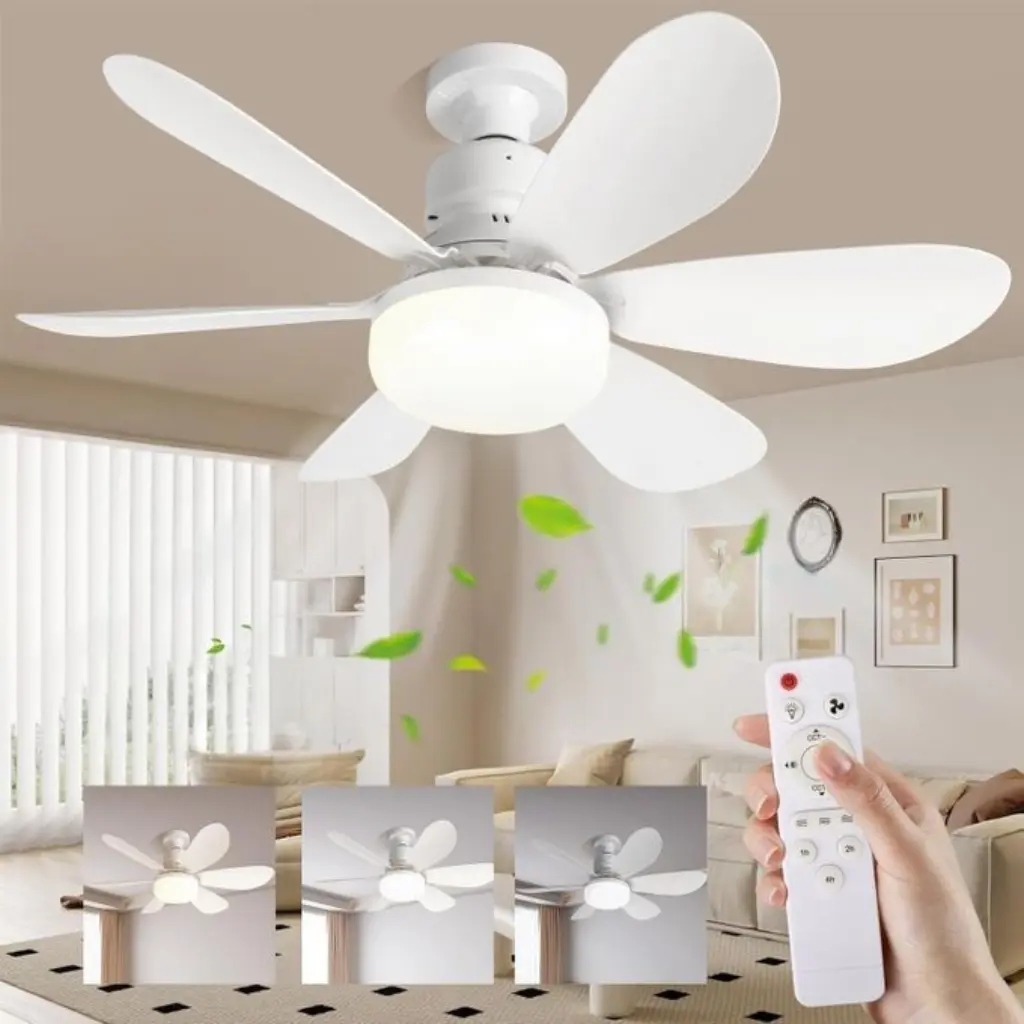 Ventilateur de Plafond LED 2 en 1 Silencieux Avec Télécommande – 3 Vitesses