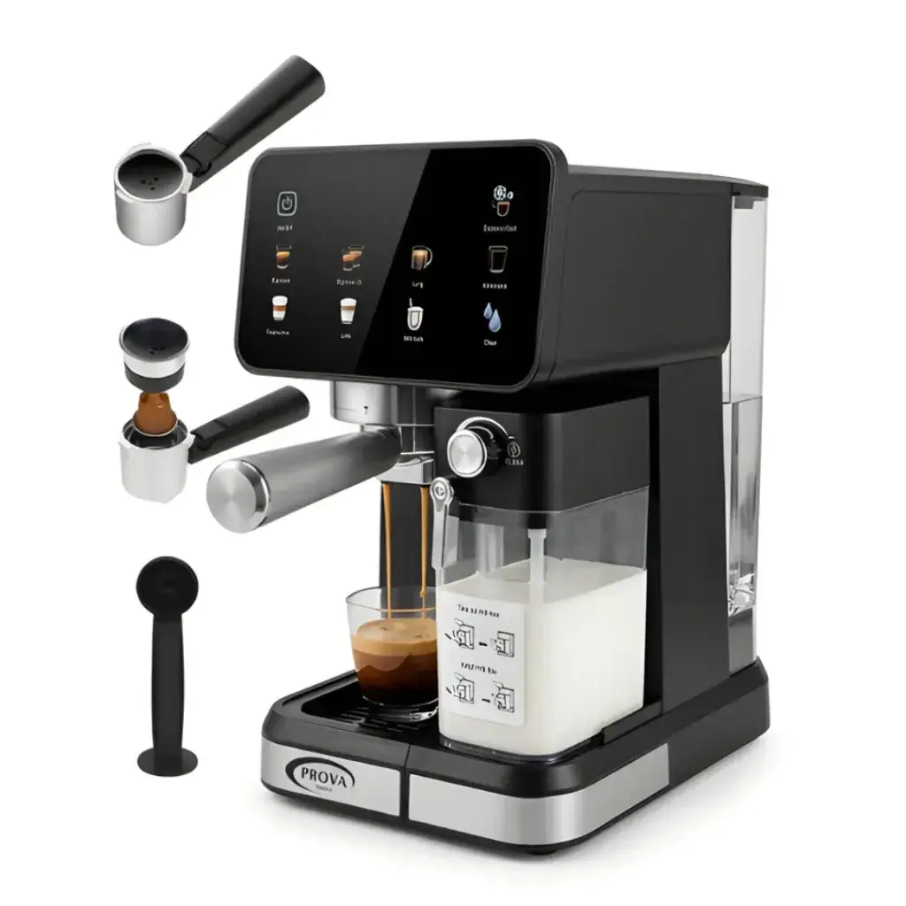 Prova Machine à Café Express 10 en 1 - 1,5L 1350W – 20 Bars avec Écran Tactile