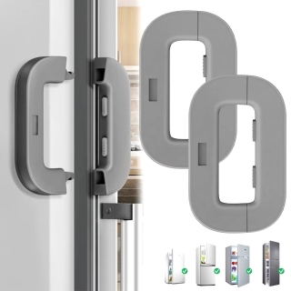  Serrure De Réfrigérateur Ou Porte De Congélateur Pour Sécurité-Gris