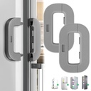  Serrure De Réfrigérateur Ou Porte De Congélateur Pour Sécurité-Gris