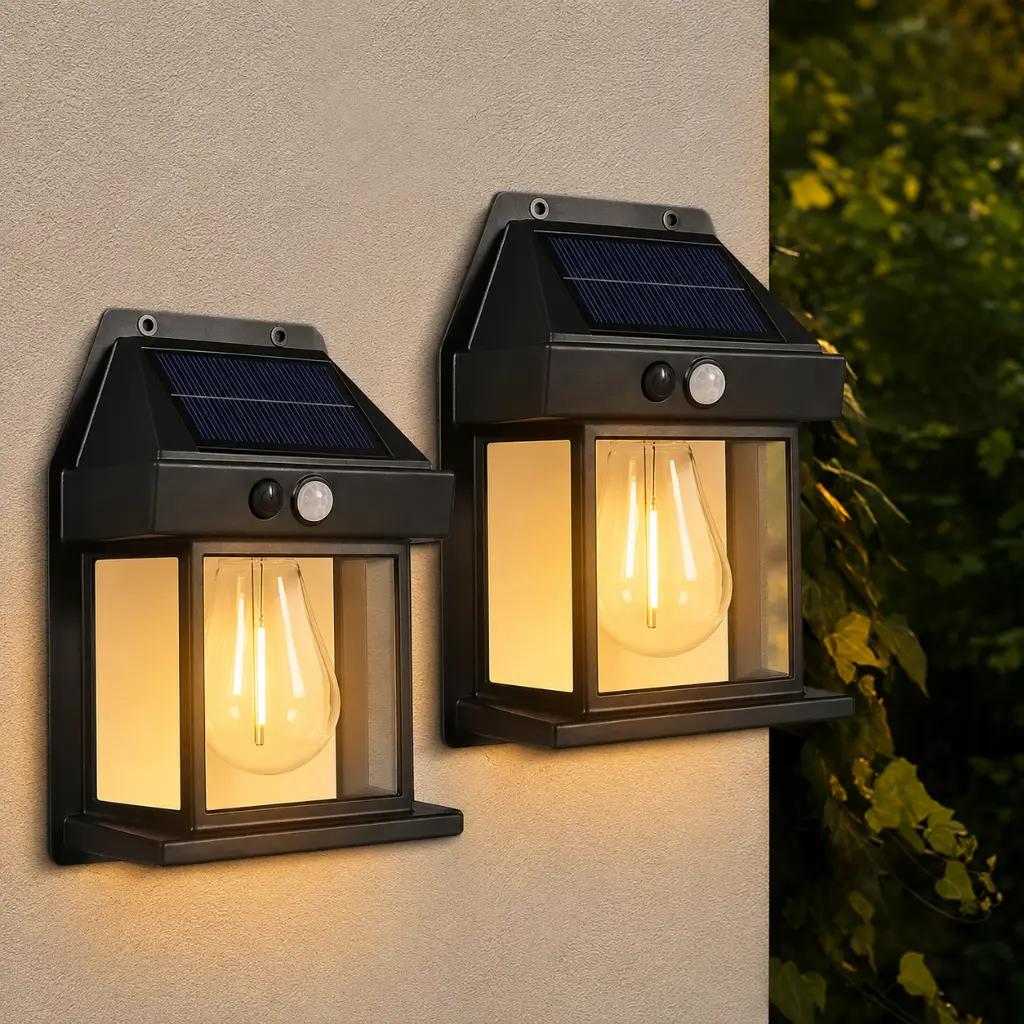 Pack de 2 Appliques Solaires Murale sLED avec Détecteur de Mouvement – 600LM – Modèle 889