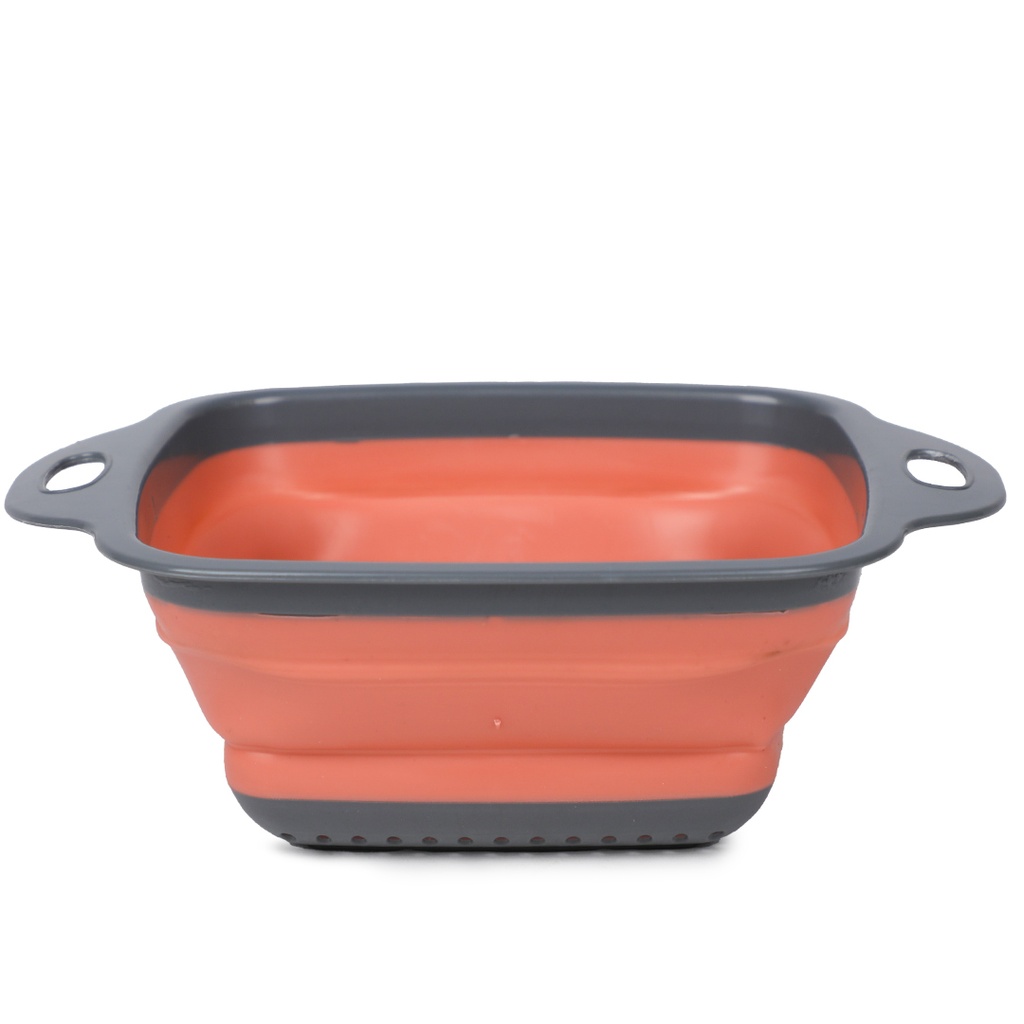 Passoir carré pliable en silicone 22.5 x 18-Saumon