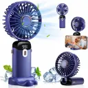 Mini Ventilateur Portable Rechargeable – 5 Vitesses – Pliable & Écran Digital LED