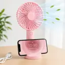 Mini Ventilateur Portable Rechargeable  – 3 Vitesses – Rose