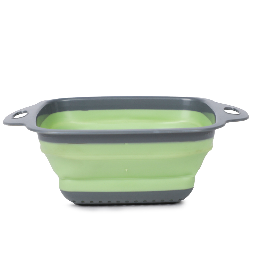 Passoir carré pliable en silicone 22.5 x 18-Vert