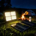Projecteur Solaire LED Rechargeable 264 LED avec Panneau Solaire et Télécommande