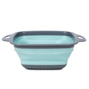 Passoir carré pliable en silicone 22.5x 18-Bleu