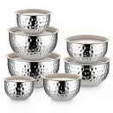 Set de 7 Bols en Acier Inoxydable avec Couvercles –  12 à 24 cm