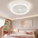 Ventilateur Plafonnier LED 36W avec Télécommande – 3 Vitesses – Éclairage 3 Couleurs - Blanc