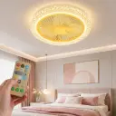 Ventilateur Plafonnier LED 36W avec Télécommande – 3 Vitesses – Éclairage 3 Couleurs - Jaune