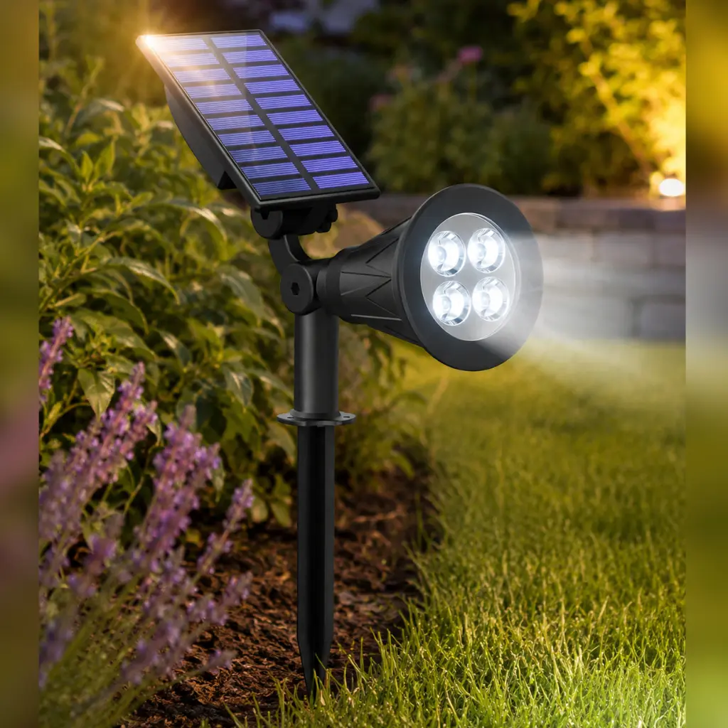 Projecteur Solaire LED Extérieur avec Panneau Solaire – Étanche et Orientable
