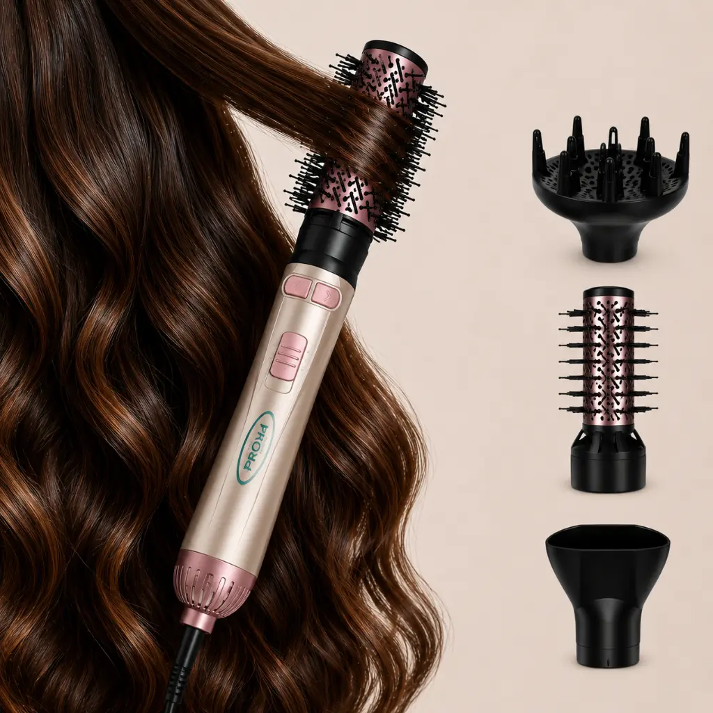 PROVA Brosse Soufflante 4 en 1  – Sèche, Lisse, Coiffe et Volume- 1000W