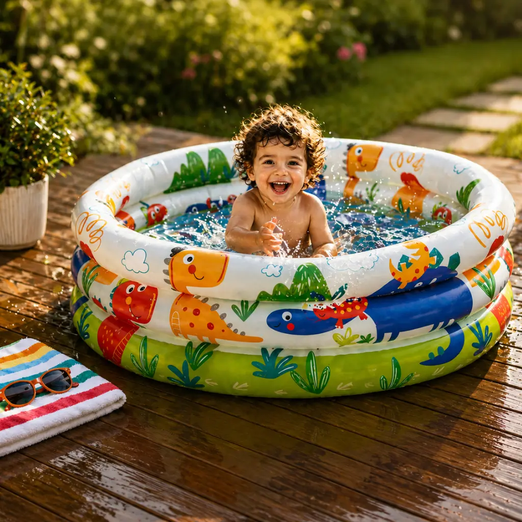 Piscine Gonflable Enfant Dinosaures Intex 57106NP – 61 x 22 cm – 28 Litres